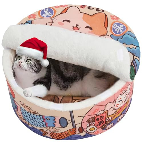 寵幸 Ramen Noodle Dog & Cat Bed,Keep Warm and Super Soft Creative Pet Nest for Indoor Cats,Removable Washable Cushion for Small Medium Large Dogs and Cats