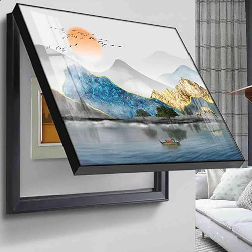 Generisch Stromkasten Magnet Bild Deko Stromverteiler Sicherungskasten Motiv Kreativ Dekoratives Bild des Verteilerkastens Gemälde Ausblenden Für Büro Esszimmer Heimdekoration,B,40x30cm