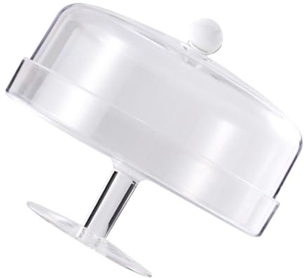 Amosfun 1 Juego Bandeja de dulces bandeja de bocadillos porta pasteles con tapa tartas de queso frutero cake stand decoración de mesa Bandeja de pastel plato de postres Acrílico