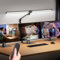 NGTeco Lámpara de escritorio LED 39,3 con 3 barras, brazo ajustable, 24W 1500LM ultra brillante, control remoto, ideal para oficina, trabajo y estudio.