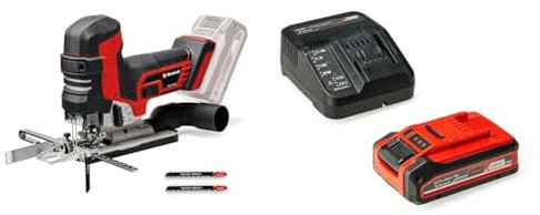 Einhell Professional Scie sauteuse sans fil TP-JST 18/135 Li BL Power X-Change (18V, profondeur 135 mm dans le bois, moteur Brushless, poignée en T, 3 lames) avec Batterie 4,0Ah PLUS et Chargeur