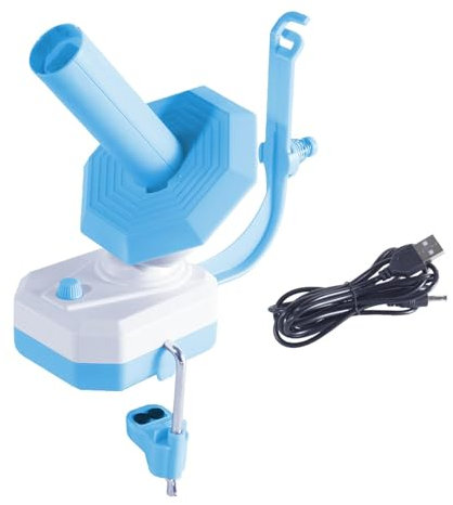 Harilla Enrouleur de Fil Enrouleur de Pelote de Fil Électrique Robuste Enrouleur de Fil Automatique Facile à Installer Distributeur de Fil pour Tricoteurs, Bleu