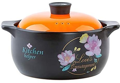 Clay Slow Stew Oven Suppentopf, Keramik Kasserolle Large Ceramic Round Casserole Dish, Slow Cooker With Dual Handles And Lid