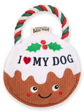 History & Heraldry Personalised Christmas Pudding Dog Toy (I my dog)