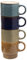 Darthome Set of 4 Dotty Stacking Mugs 300ml Vintage Mix Reactive Glaze Drinks Coffee Cups