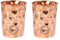 Fashnkart Pure Copper Glasses Drinking Water Set of 2 Ayurvedic Health Pure Tumblers Copper Cups 10.14 Oz 300 Ml (Diamond)