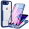 Phoona für iPhone 8 Plus/iPhone 7 Plus Hülle, 360 Grad Robust Stoßfest Schutzhülle mit Eingebautem Displayschutz, Case Transparent Panzerhülle Handyhülle für iPhone 8 Plus/iPhone 7 Plus, Blau