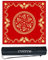 CYHTYM Tapis de Mahjong Rouge à Motif de Loong Chinois avec Sac de Rangement Noir, Grand Tapis de Table antidérapant et antibruit, adapté au Poker et à l'échiquier(Red4,85cm/33.4)