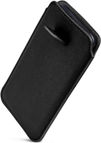 ONEFLOW Liberty Case für Samsung Galaxy A35 5G Handy Einsteckhülle mit Rückzugfunktion, PU Leder Handytasche, Schutzhülle mit Lasche, Sleeve Etui Hülle zum Einstecken, Schwarz