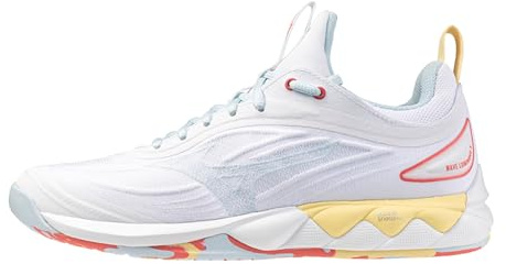 Mizuno Damen Hallenschuh Wave Luminous WOS - V1GC2420, Farbe:weiß/gelb, Damen Schuhe:44