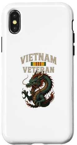 Vétéran du Vietnam avec Dragon et Ruban de Service Coque pour iPhone X/XS