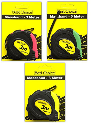 3er Set Maßband 3m Bandmaß Rollbandmaß Rollmaßband Massband Messband Metermaß