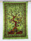 Sophia Art Doppelbett-Wandteppich, keltischer grüner Baum, indischer Hippie-Wandbehang, böhmische Tagesdecke, Mandala-Baumwolle, Wohnheim-Dekoration, Stranddecke (gelb)