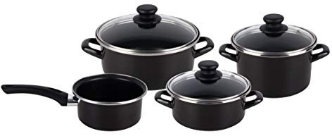 Magefesa Kenia Bateria de cocina 7 piezas, inducción, antiadherente libre de PFOA, limpieza lavavajillas apta para todas las cocinas, vitroceramica, gas