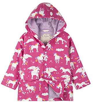 Hatley Mädchen Printed Raincoat Regenmantel, (Rainbow Unicorns), 12 Jahre EU