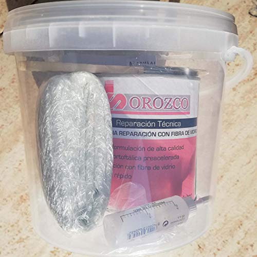 Orozco Kit de réparation en fibre de verre avec cube et poignée