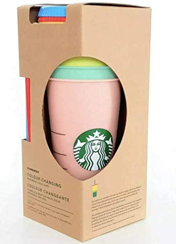 Starbucks Riutilizzabile Cambiare Colore Tazza Fredda Collezione Confezione Da 5 W/Coperchi Cannucce 24 Oz Estate 2019