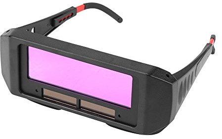 Gafas de Soldar con Oscurecimiento Automático Solar LCD, Careta para Soldar Electronica Protectora de Seguridad para Soldador con Pantalla Ajustable Antivaho y Antideslumbrante Negro