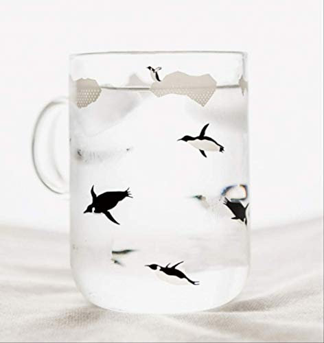 Taza De Agua Dulce Creativa Cristal Polar Hecho A Mano Taza Linda Oso Polar Pingüino Pareja Copa 400Ml
