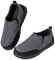 LongBay Men’s Cotton Jersey Memory Foam Slippers Breathable Comfy House Shoes with Non-Slip Indoor Outdoor Rubber Sole(8-9 UK,Black)