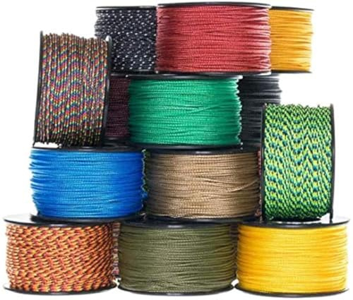 6 Pieces Assorted Atwood Rope MFG Micro Utility Cord 1.18mm X 125ft Reusable Spool | Tactical Nylon/Polyester Fishing Gear, Jewelry Making, Camping Accessories (Assorted)