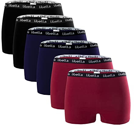Libella® Panties Boxershorts Damen 6er Pack Hipsters Unterhose Unterwäsche Set Baumwolle 3407