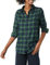 Amazon Essentials Damen Regular-Fit Leichtes Kariertes Langarm-Flanellhemd, Dunkelgrün Marineblau Mittlere Karo, XXL