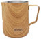 Abcsea 1 Piece Stainless Steel Milk Frothing Pitcher Jug, Milk Frother jug, Milk Foaming Jug for Coffee and Latte Art, Wooden Color 350ml/12oz