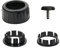 paramondo Kit de rechange pour pied de parasol standard rond, 2 bagues d'adaptation, 1 bouchon à vis, 1 vis moletée