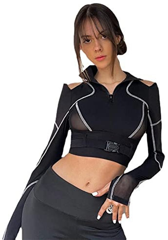 Skateboard Frog Poloshirt Damen y2k Sexy Oberteil Aesthetic Crop Tops Tshirt Gothic Kleidung
