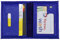 Van Der Rich ® - Mini Porte de Carte crédit discrète - Femme/Homme (Bleu)