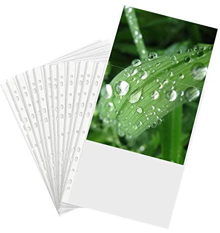 100 Stück Klarsichthüllen A4 glasklar – TRANBO 40 Mikron Prospekthüllen mit 11-fach Lochung, transparente Klarsichtfolien für Ordner und Ringbücher
