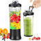 Batidora Portatil, Licuadora Portátil Batidora Smoothie,Batidora Smoothie 600 ml de Gran Capacidad y Batería de 4000 mAh, 6 Cuchillas 3D y Resistente al Agua IPx67, Hogar/Oficina/Exterior,
