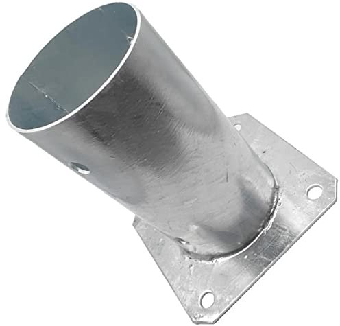 Round Fence Post Bolt Down Circular Bracket Heavy Duty Hot-Dip Galvanised Foot Base Support Pergola Size:Diameter: 80mm Height: 150mm (6) (3inch)