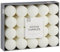 Lot de 20 bougies votives 9 heures blanc crème pour dîner, mariage, maison, table de Noël (blanc)