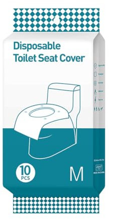 JSKWIKE 10 Pcs Protege Cuvette WC Jetable Lunette WC Jetable Protection Lunette WC Protège Lunette WC Protege WC Jetable pour L'hôtel de Toilette Publique D'hôpita