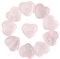 Cozlly 10 Pezzi Quarzo Rosa, Quarzo Rosa Cuore, Cristallo Rosa Naturale Amore a Forma di Cuore, Pietra a Forma di Cuore Rosa Cristallo, Pietra di Palma, Pietra Preziosa Semipreziosa Decor