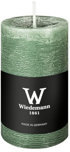 Durchgefärbte Stumpen Kerzen Eukalyptus 160 x Ø 68 mm, 1 Stück