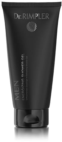 Dr. RIMPLER MEN Energizing Shower Gel 200ml, mildes und feuchtigkeitsspendendes Duschgel für Männer, mit Algenextrakt und Meersalz für ein täglich frisches Reinigungserlebnis