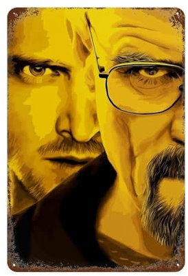 NRCKMIHRAE Filmposter Breaking Bad, Wanddekoration, Kunst, Metallblechposter, moderne Heimdekoration, Kunst, Metallposter, Hausbar, Laden, Dekorationen, Vintage-Schild, Geschenk, 30 x 20 cm