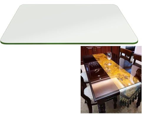SXKJQER Glasplatte Eckig Gehärtetes Glas, Glasplatte für Kaminofen und Tischplatte, Kratzfest, Schutzplatte mit 8mm Sicherheitsglas, Funkenschutzplatte, Glasboden für Kamin(Size:100x100cm)