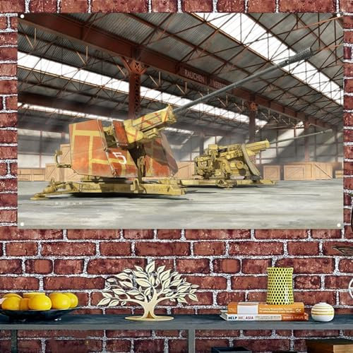 Gerat 58 automatische Flugabwehrpistole 5,5 cm Flak (VG2), Wandkunst, Dekor-Banner, hängende Flagge für Zimmer, gepanzerte Waffen, Kunstposter und Drucke, Wandteppich als Geschenk für Militär-Fans
