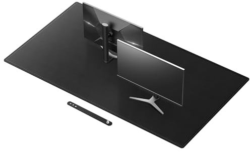 Cacoy 160x80 cm Tapis de Bureau en Cuir PU, Grand Tapis de Souris, Imperméable Sous-main de Bureau pour Clavier et Souris (Noir)