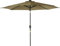 Outsunny Parasol de jardin Parasol droit Parasol octogonal inclinable Ø 2,7 x 2,4 m lumineux solaire 24 LED polyester haute densité 180 g/m² marron