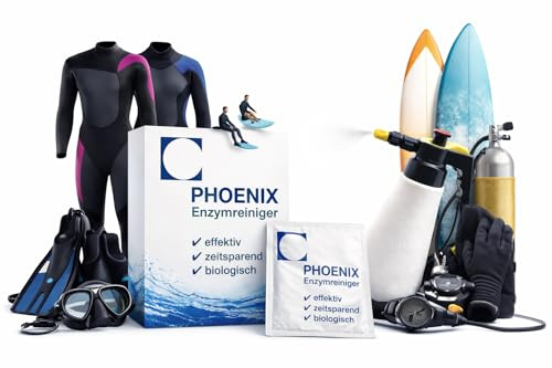 Phoenix Enzymreiniger Neopren Reiniger für Wassersportanzüge Taucheranzüge Urin Wetsuit Cleaner (60, Gramm)