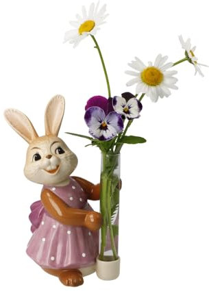 Goebel Hasenfigur Hasenmädchen mit Vase Lass Blumen sprechen! - Ostern