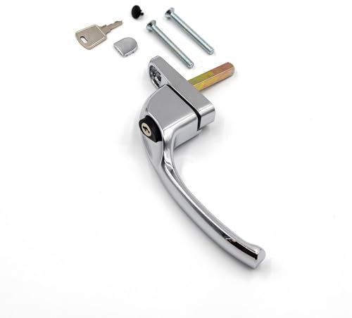 Armis Espag Cranked Window Handle - Left, Chrome, 30mm