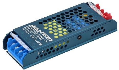 Jandei - Fuente de Alimentación Transformador Ultrafino 110/220V AC a 12V DC 150W 12,5A, Instalación en Interior IP20, para Tira Led, Neón o Dispositivos de Bajo Voltaje