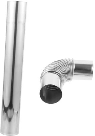 DOITOOL Gerader Edelstahl-rohrbogenadapter Für Entlüftungsrauch-kaminabzug Holzofen 60° Metallverbinder