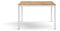 PAZZO DESIGN Tavolo fisso Enrico, Rovere Rustico, Gambe Bianche, Tavolo Cucina, Tavolo Soggiorno, Scrivania, Made in Italy, 110x68x75 cm - id_2102